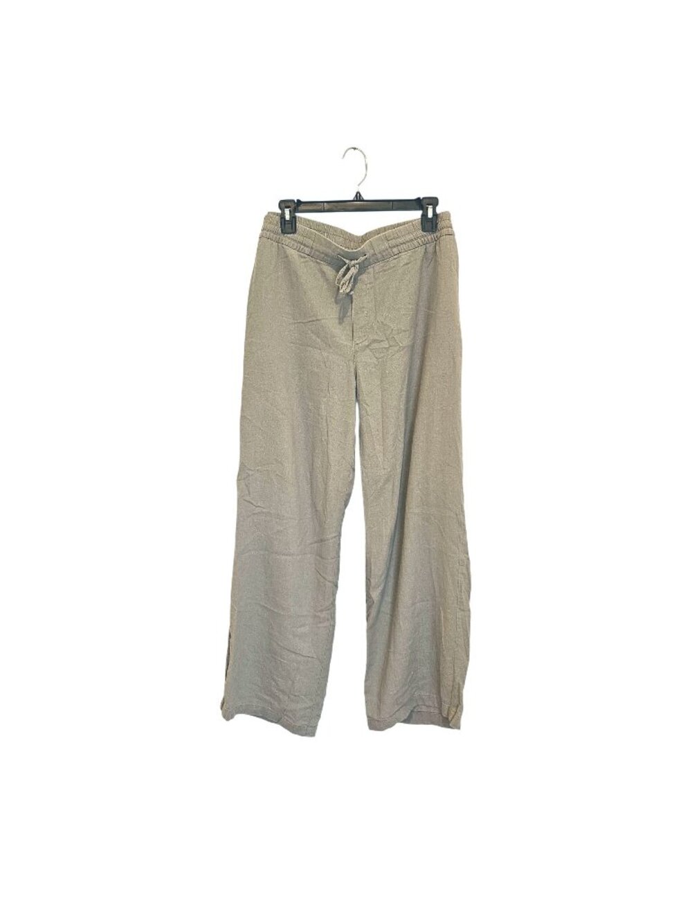Old Navy High-Waisted Linen Blend Wide Leg Moss Green Gray Pants Size XL - Picture 1 of 4